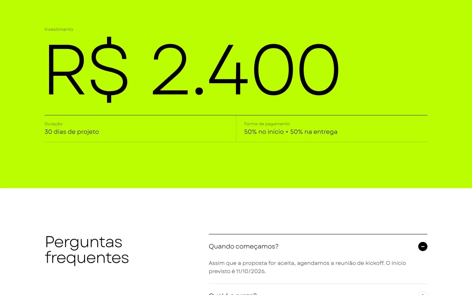 Nomad Proposal — Cliente escolhe
