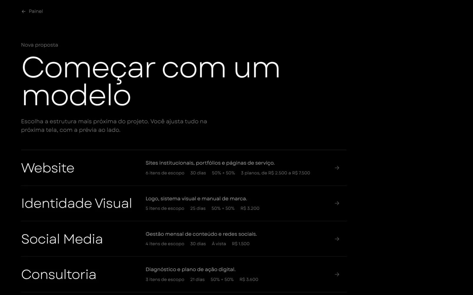 Nomad Proposal — Criar proposta